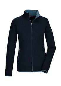 Killtec Damen Fleecejacke "KOW 111 WMN KNT FLC JCKT", blau, sportlich, Gr. 46, Oberstoff: 100% Polyester, Jacken, Strickfleecejacke, Melange-Optik,