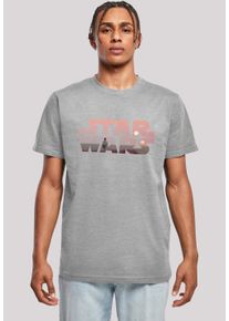 F4NT4STIC Herren T-Shirt "Star Wars Tatooine Logo", grau, casual, Gr. XL, Obermaterial: 100% Baumwolle, Shirts, Print