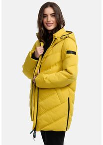 Manisa Damen Steppmantel, gelb, casual, Gr. 40, unifarben, Steppware, Obermaterial: 100% Polyester. Futter: 100% Polyester. Wattierung: 100%