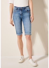 Cecil Damen Slim-fit-Jeans, blau, casual, Gr. 26, unifarben, Jeans, 78% Baumwolle, 20% Polyester, 2% Elasthan, Jeans, softer Materialmix