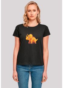 F4NT4STIC Damen T-Shirt "Süßer Triceratops Dinosaurier", schwarz, casual, Gr. XL, Obermaterial: 100% Baumwolle, Shirts, Premium Qualität