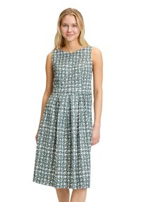 Vera Mont Damen Sommerkleid "Vera Mont Sommerkleid tailliert", grün, feminin, Gr. 42, Obermaterial: 97% Baumwolle, 3% Elasthan., Kleider, Falten