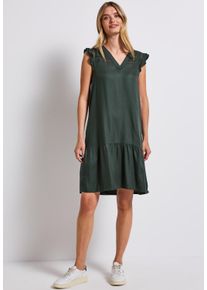 Street One Damen Tunikakleid, grün, casual, Gr. 44, unifarben, Stoff, 100% Viskose, Kleider, aus Viskose