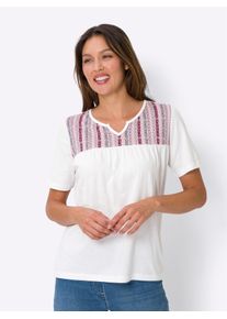 Classic Basics Damen Tunikashirt "Shirttunika", blau, Gr. 44, gemustert, ethno, mehrfarbig, 100% Baumwolle, Shirts