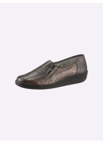 CLASSIC Damen Slipper, Gr. 42, braun, Glattleder, klassisch, Schuhe