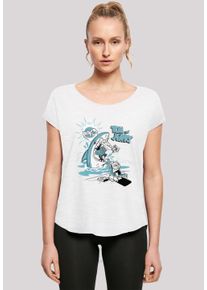 F4NT4STIC Damen T-Shirt "Tom and Jerry TV Serie Summer Shark", weiß, casual, Gr. M, Obermaterial: 100% Baumwolle, Shirts, Damen,Premium