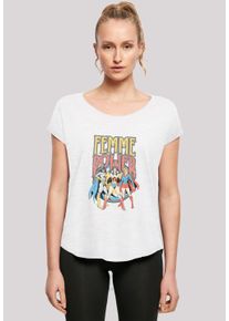 F4NT4STIC Damen T-Shirt "DC Comics Superhelden Wonder Woman Femme Power", weiß, casual, Gr. XXL, Obermaterial: 100% Baumwolle, Shirts, Print