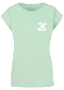 Merchcode Herren T-Shirt "Merchcode Damen Ladies Break The Rules 2 T-Shirt", grün, casual, Gr. 4XL, bedruckt, 100% Baumwolle, Shirts