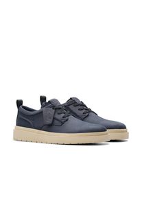 Clarks Herren Schnürschuh "Polden Lace", Gr. 43, blau, Leder, casual, Schuhe, Schnürschuh, Business Schuh mit herausnehmbarem Fußbett