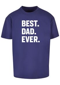 Merchcode Herren T-Shirt "Merchcode Herren Fathers Day - Best Dad Ever Heavy Oversize Tee", blau, casual, Gr. M, bedruckt, 100% Baumwolle, Shirts