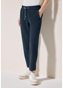 Cecil Damen Jogger Pants, blau, casual, Gr. XXXL, unifarben, Stoff, 70% Polyester, 27% Viskose, 3% Elasthan, Hosen, Middle Waist