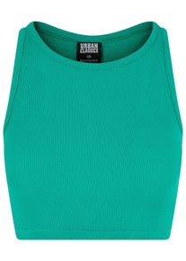 Urban Classics Herren Muskelshirt "Urban Classics Damen Ladies Cropped Rib Top", grün, casual, Gr. XL, unifarben, 97% Baumwolle, 3% Elasthan, Shirts