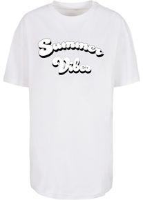 Merchcode Herren T-Shirt "Merchcode Damen Ladies Summer Vibes Oversized Boyfriend Tee", weiß, casual, Gr. 5XL, bedruckt, 100% Baumwolle, Shirts