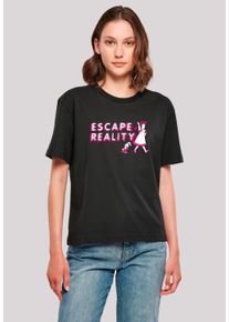 F4NT4STIC Damen T-Shirt "Alice im Wunderland Escape Reality", schwarz, casual, Gr. XL, Obermaterial: 100% Baumwolle, Shirts, Retro, Heroes of