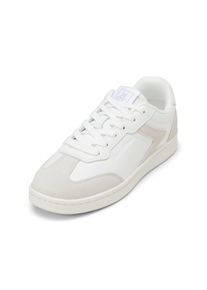 Marc O'Polo MARC O'POLO Damen Sneaker "mit Farbakzenten", Gr. 38, weiß, Obermaterial: 100% Leder, unifarben, Schuhe