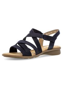 Gabor Damen Sandalette "FLORENZ", Gr. 37, blau, Nubukleder, unifarben, klassisch, Schuhe, Sommerschuh, Komfortschuh, Riemchensandale in Weite G