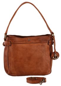 Harbour 2nd Damen Hobo "Luisa", braun, Leder, washed, Taschen, Henkeltasche Umhängetasche Handtasche Damen