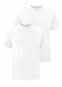 Herren T-Shirt, weiß, casual, Gr. S, Fruit of the Loom, unifarben, Single Jersey, Obermaterial: 100% Baumwolle, Shirts, aus reiner Baumwolle