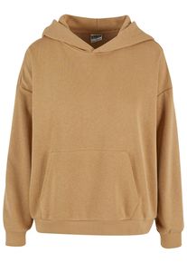 Urban Classics Damen Kapuzenpullover "Urban Classics Ladies Light Terry Oversized Hoodie", beige, casual, Gr. XS, unifarben, 70% Baumwolle, 30%