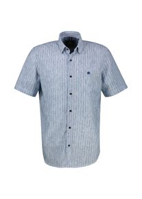 Lerros Herren Kurzarmhemd "Lerros Gestreiftes Herrenhemd in Großen Größen", blau, Gr. 6XL, 60% Polyester, 40% Baumwolle, Hemden