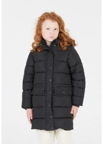 ZIGZAG Kinder Outdoorjacke "Luisa", schwarz, casual, Gr. 116, unifarben, 100% Polyester, Jacken, mit 8000 mm Wassersäule und langem Schnitt