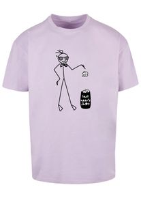 Merchcode Herren T-Shirt "Merchcode Herren Last Year Heavy Oversize Tee", lila, casual, Gr. S, bedruckt, 100% Baumwolle, Shirts