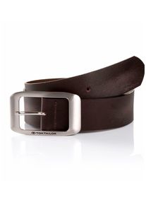 Tom Tailor Damen Ledergürtel "TTAMY", braun, casual,klassisch,modisch,sportlich, Gr. 85, unifarben, Rindsleder, Gürtel, 4 cm breiter Damengürtel,