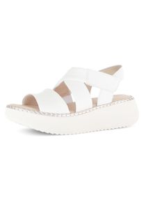 Gabor Damen Sandalette, Gr. 35, weiß, Nappaleder, unifarben, modisch, Schuhe, Plateau, Sommerschuh, Rimchensandale mit Best Fitting-Ausstattung