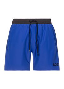BOSS Herren Badeshorts "Starfish", blau, sportlich, Gr. S, unifarben, Microfaser, Microfaser, Badehosen, mit Kontraststreifen
