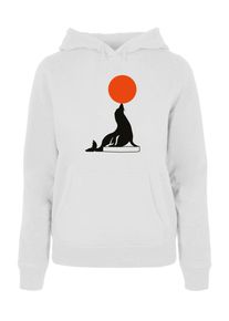 Merchcode Damen Kapuzenpullover "Merchcode Damen Ladies The Seal Hoody", weiß, casual, Gr. XL, unifarben, 50% Baumwolle, 50% Polyester, Pullover