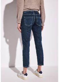 Street One Damen Comfort-fit-Jeansdunkelblau washed, casual, Gr. 33, unifarben, Jeans, 79% Baumwolle, 15% Polyester, 4% Elastomultiester, 2%