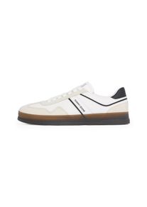 Tommy Jeans Herren Sneaker "THE GREENWICH LEATHER", Gr. 45, schwarz-weiß, Leder, Lederimitat, sportlich, Schuhe, Freizeitschuh, Halbschuh,