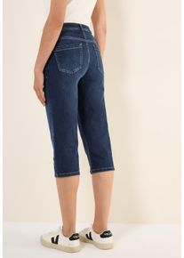 Cecil Damen Slim-fit-Jeans, blau, casual, Gr. 28, unifarben, Jeans, 99% Baumwolle, 1% Elasthan, Jeans, High Waist
