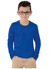 TRIGEMA Kinder Longsleeve "TRIGEMA Langarmshirt", blau, Basic, Gr. 128, 95% Baumwolle, 5% Elastan, Shirts