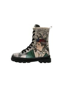 DOGO Damen Stiefelette "Gisele Colorful Lady Damen Stiefel / Female", Gr. 37, grau, Lederimitat, Schuhe, Vegan
