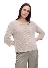 Betty Barclay Damen Strickpullover "Betty Barclay Grobstrick-Pullover mit 3/4 Arm", grau, casual, Gr. 36, Strick, Obermaterial: 70% Baumwolle, 25%