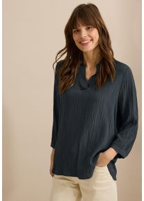 Cecil Damen Klassische Bluseslate khaki, casual, Gr. M, unifarben, Stoff, 56% Viskose, 43% Polyester, 1% Elasthan, Blusen, mit 3/4 Ärmeln