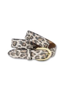 Silbergift Damen Ledergürtel, beige, elegant,feminin,modisch, Gr. 85, Rindsleder, Gürtel, Leopardenprint