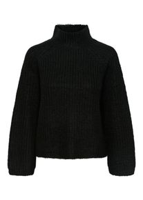 Pieces Damen Strickpullover "PCNELL LS HIGH NECK KNIT NOOS", schwarz, casual, Gr. XS, unifarben, Strick, Obermaterial: 63% Polyacryl, 21% Polyester,