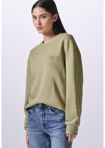 Damen Sweatshirtmild grün, casual, Gr. 46, STREET ONE STUDIO, unifarben, Sweatware, 65% Baumwolle, 35% Polyester, Sweatshirts, im soften Baumwoll-Mix