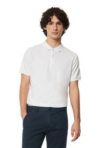 Marc O'Polo MARC O'POLO Herren Poloshirt "aus Organic Cotton-Stretch", weiß, casual, Gr. S, unifarben, Obermaterial: 95% Baumwolle, 5% Elasthan, Shirts