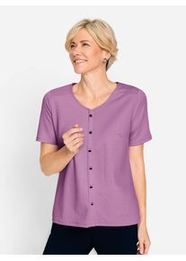 CLASSIC Damen V-Shirt "Shirt", lila, Gr. 40, unifarben, 98% Polyester, 2% Elasthan, Shirts
