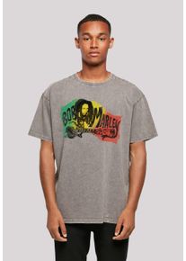 F4NT4STIC Herren T-Shirt "Bob Marley Chords Reggae Music", grau, casual, Gr. M, Obermaterial: 100% Baumwolle, Shirts, Premium Qualität, Musik, By
