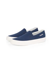 Tommy Jeans Herren Slip-On Sneaker "TJM SLIP ON CANVAS COLOR", Gr. 43, blau, Baumwolle, sportlich, Schuhe, Freizeitschuh, Halbschuh, Slipper mit