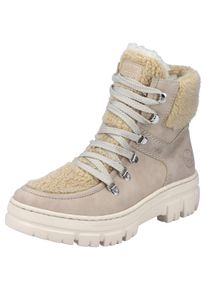Rieker Damen Winterboots, Gr. 39, beige, Lederimitat, Textil, sportlich, Schuhe, mit herausnehmbarer Textileinlage