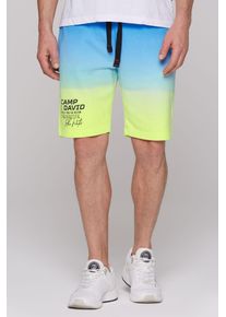 CAMP DAVID Herren Sporthose, gelb, casual, Gr. XL, bedruckt, Material: 100% Baumwolle, Hosen, aus Baumwolle