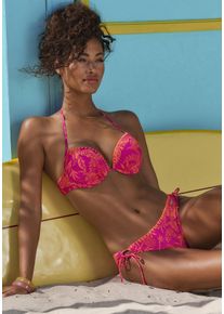 Venice Beach Damen Push-Up-Bikini "Kensi", bunt, Gr. 32, Xtra Life LYCRA, Bikini-Sets, mit Kontrasthäkelkante