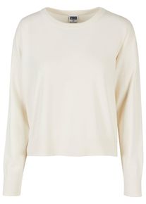 Urban Classics Damen Rundhalspullover "Urban Classics Damen Ladies Eco Viscose Oversized Basic Sweater", beige, klassisch, Gr. M, unifarben, 52%