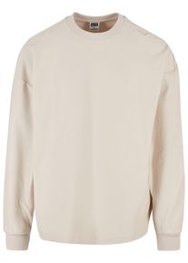 Urban Classics Herren Rundhalspullover "Urban Classics Herren Rib Terry Boxy Crew", beige, casual, Gr. M, unifarben, 100% Baumwolle, Pullover