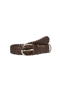 Marc O'Polo MARC O'POLO Damen Flechtgürtel "aus geschmeidigem Rindleder", braun, Gr. 90, unifarben, Rindsleder, Gürtel